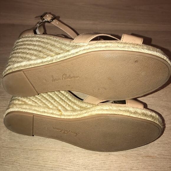 Sam Edelman Brenda Wedge Tan Sandal 10.5 - Picture 7 of 7